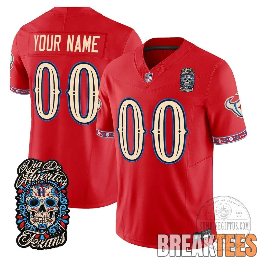 Houston Texans Día de los Muertos Custom Football Jersey 11 Houston Texans Día de los Muertos Custom Football Jersey