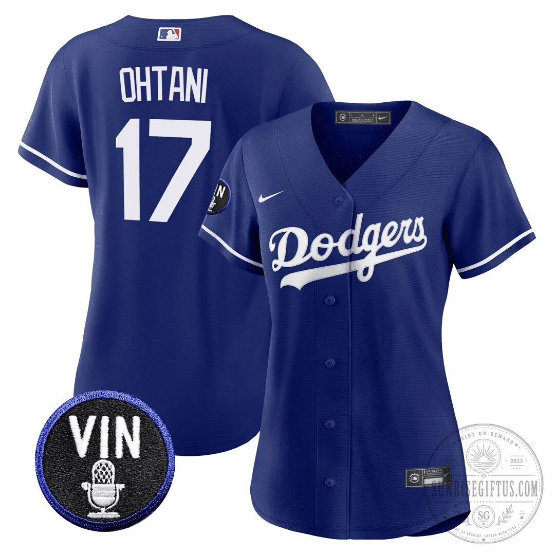 Los Angeles Dodgers Shohei Ohtani Vin Scully Patch Baseball Jersey 9 Los Angeles Dodgers Shohei Ohtani Vin Scully Patch Baseball Jersey