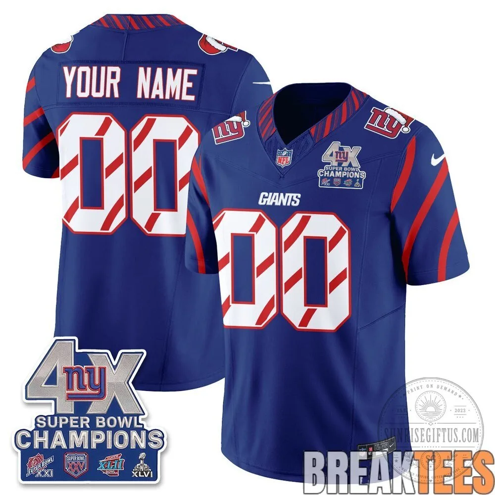 Super Bowl Champions Football Jersey - Christmas Edition for New York Giants Fans 9 Super Bowl Champions Football Jersey - Christmas Edition for New York Giants Fans