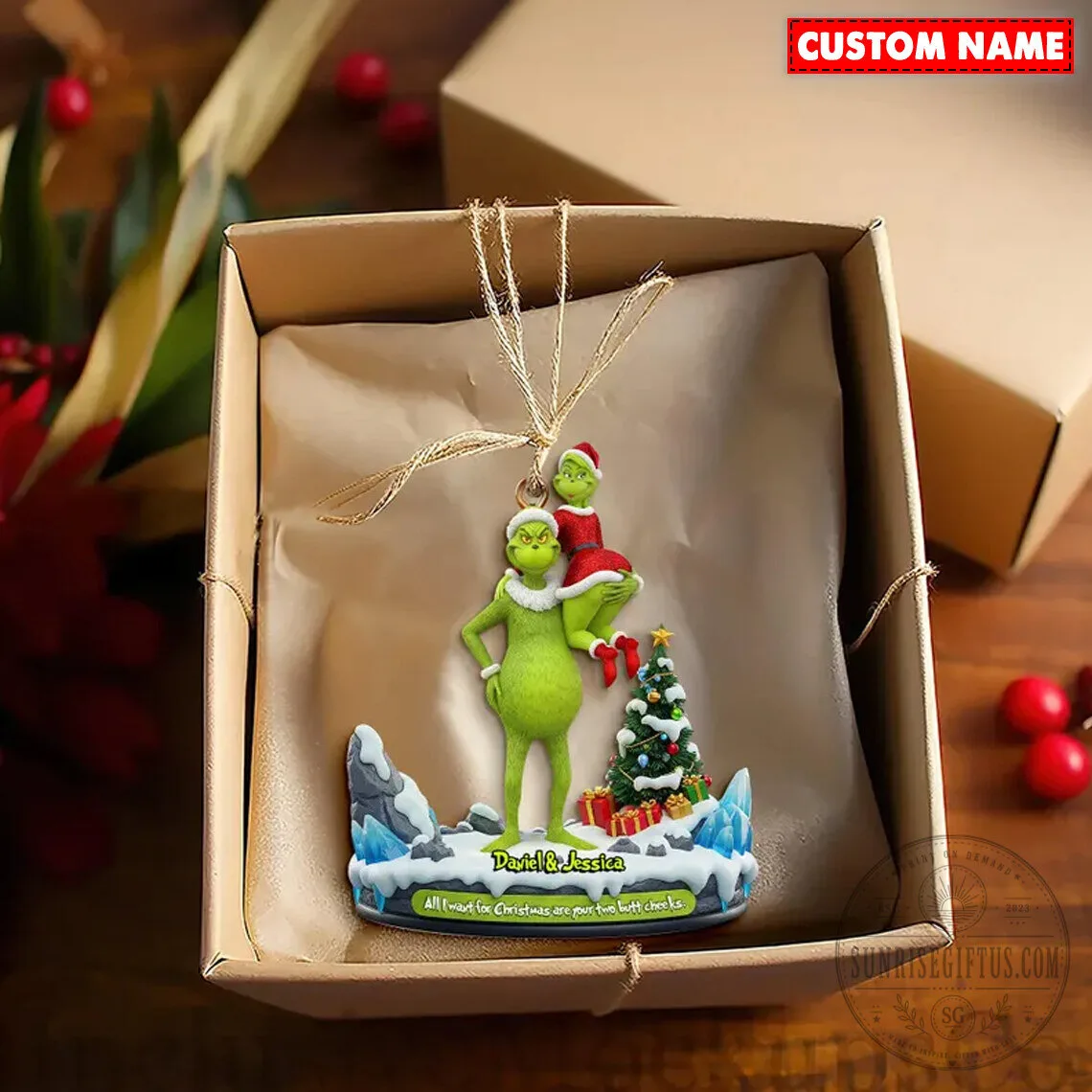 The Grinch All I Want For Christmas Is Your Two Butt Cheeks Couple Ornament 13 The Grinch All I Want For Christmas Is Your Two Butt Cheeks Couple Ornament