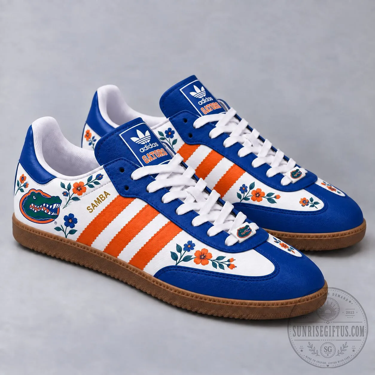 Florida Gators NCAA Floral Game Day Samba Shoes for Men and Women 2 Florida Gators NCAA Floral Game Day Samba Shoes for Men and Women