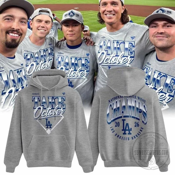 Los Angeles Dodgers 2026 MLB Division Series Champions Take October Hoodie 1 Los Angeles Dodgers 2026 MLB Division Series Champions Take October Hoodie