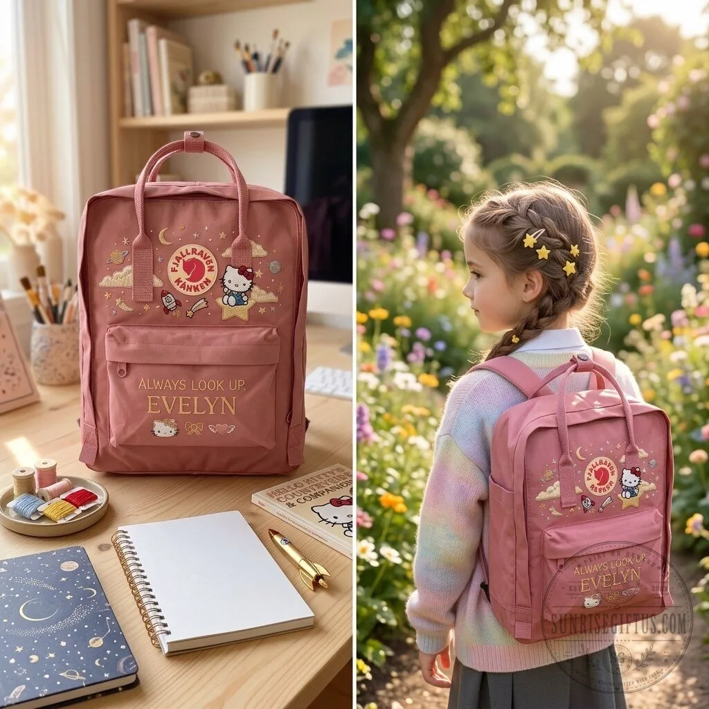 Hello Kitty Fjallraven Kanken Embroidered Backpack with Personalized Name 13 Hello Kitty Fjallraven Kanken Embroidered Backpack with Personalized Name
