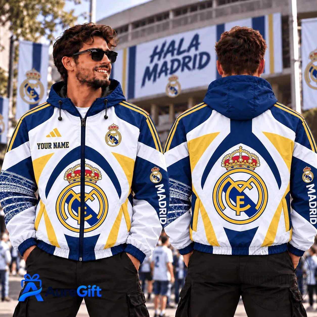 Real Madrid UEFA Champions League Personalized Name Game Day Jacket
