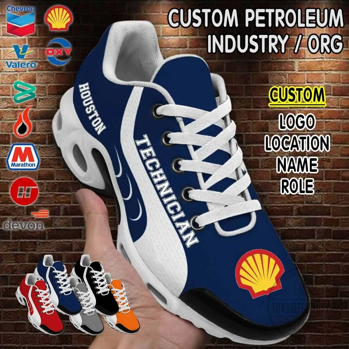 Petroleum Industry Technician Custom Logo Running Shoes 10 Petroleum Industry Technician Custom Logo Running Shoes