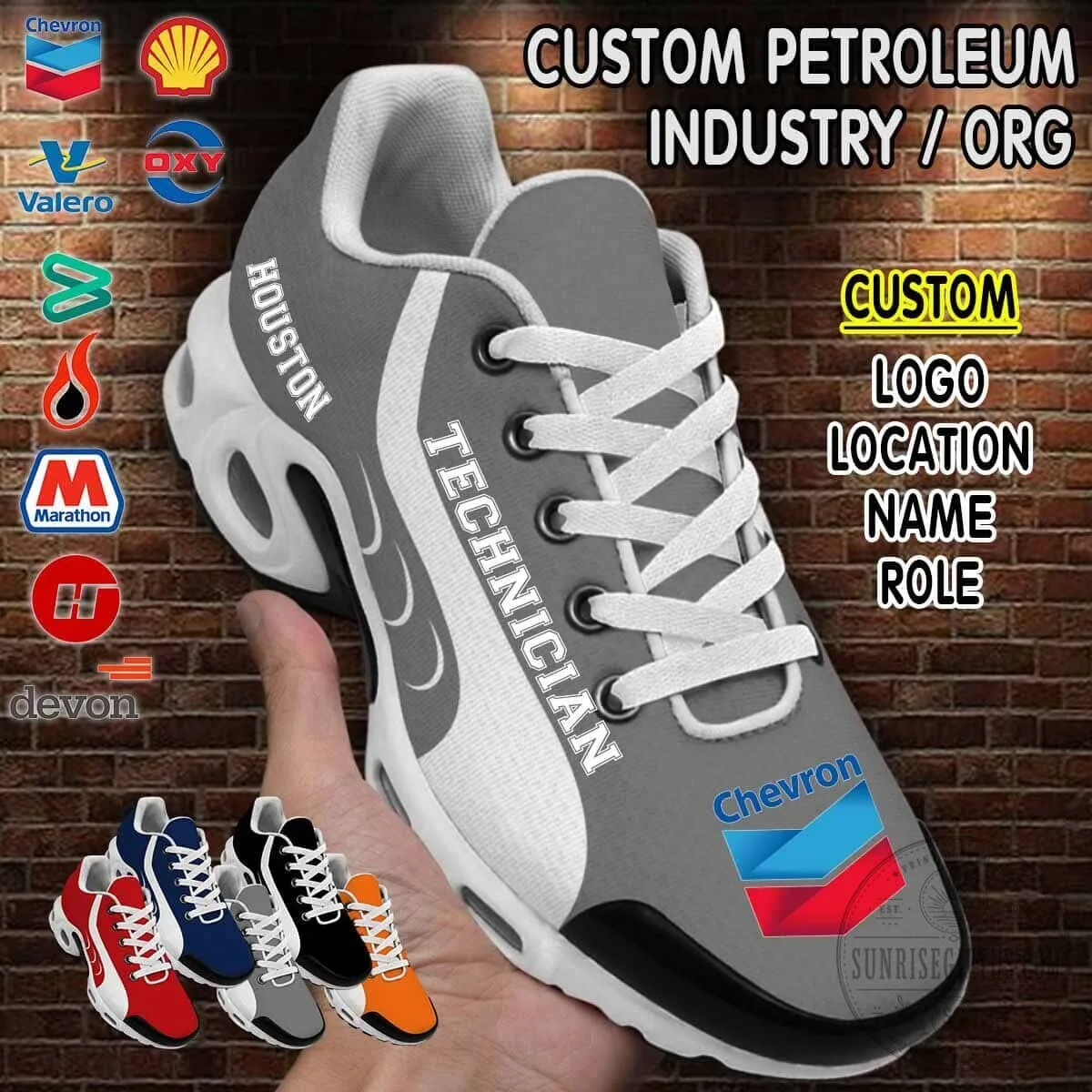 Petroleum Industry Technician Custom Logo Running Shoes 13 Petroleum Industry Technician Custom Logo Running Shoes