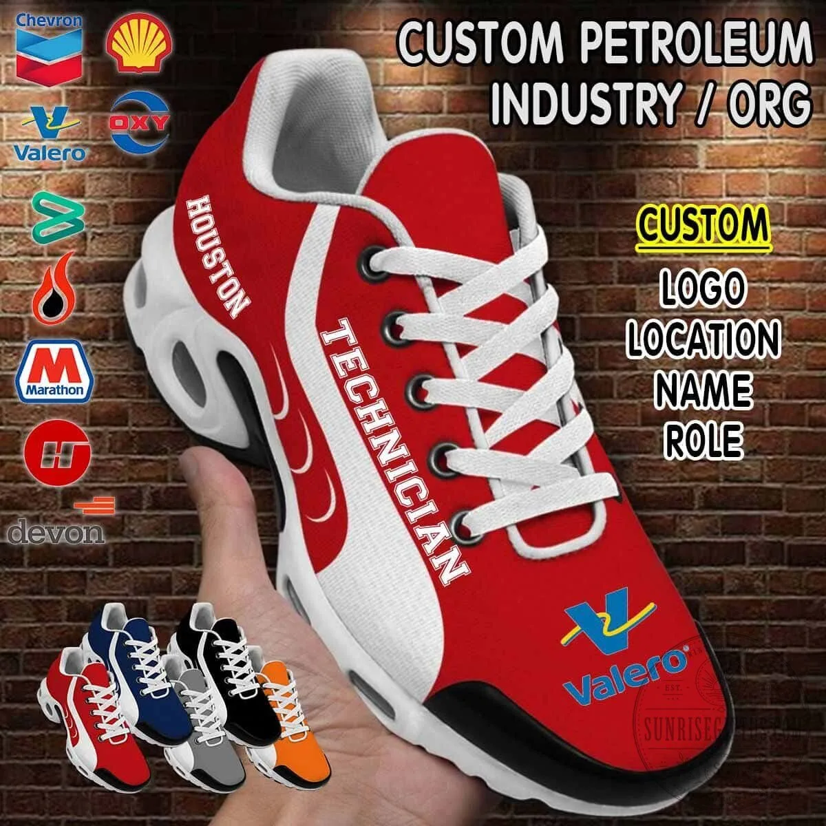 Petroleum Industry Technician Custom Logo Running Shoes 15 Petroleum Industry Technician Custom Logo Running Shoes