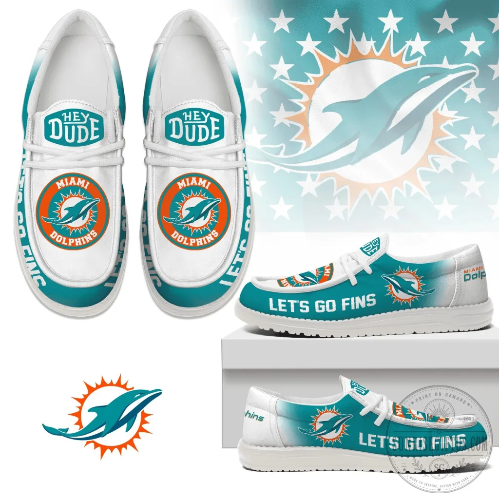 Miami Dolphins NFL Team Logo Fan Loafer Shoes for Men and Women Miami Dolphins NFL Team Logo Fan Loafer Shoes for Men and Women
