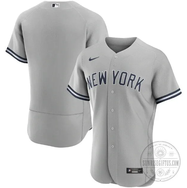 New York Yankees Authentic Gray Baseball Team Jersey 5 New York Yankees Authentic Gray Baseball Team Jersey