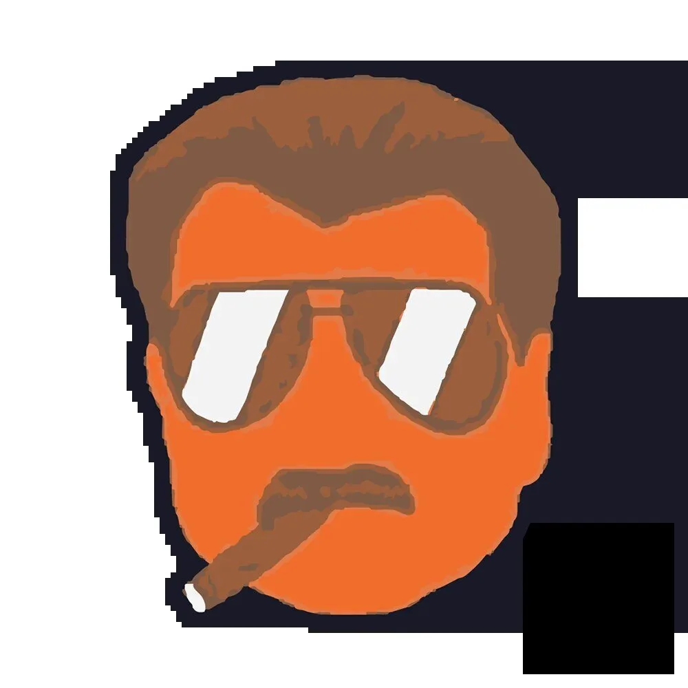 Mike Ditka Cigar Smoking Head Icon Graphic Sticker 3 Mike Ditka Cigar Smoking Head Icon Graphic Sticker