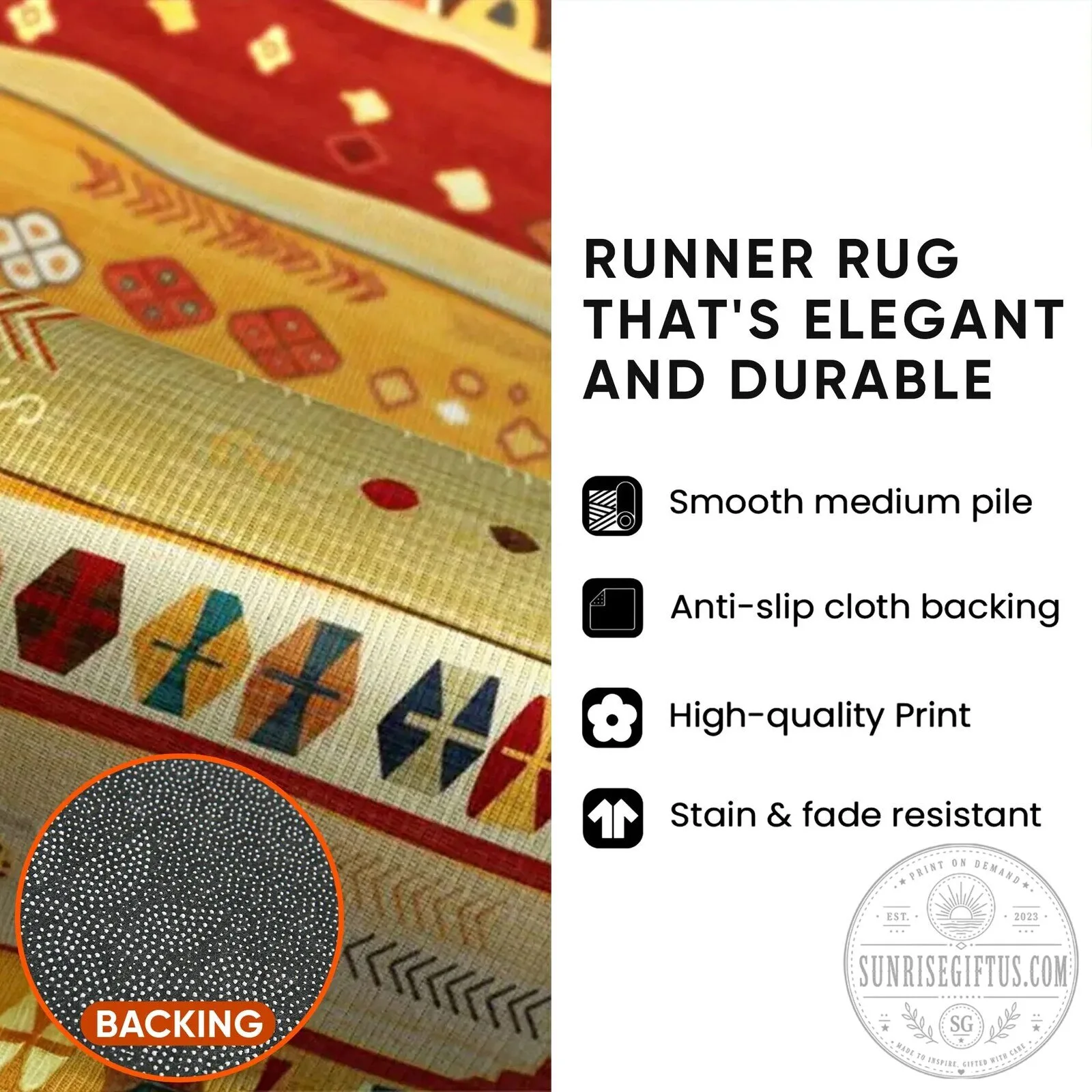 Santa Claus Reading by Fireplace Christmas Holiday Runner Rug 9 Santa Claus Reading by Fireplace Christmas Holiday Runner Rug