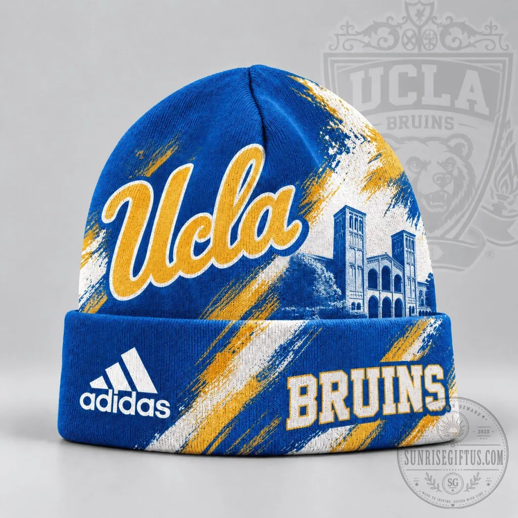 UCLA Bruins NCAA Varsity Brushstroke Knit Cuffed Beanie Hat UCLA Bruins NCAA Varsity Brushstroke Knit Cuffed Beanie Hat