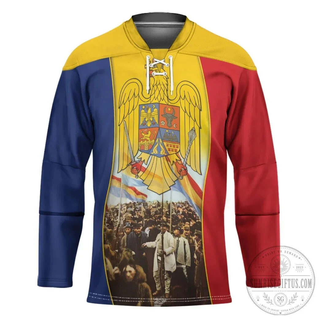 Romania Great Union Day Hockey Jersey Alba Iulia Great National Assembly 1 Romania Great Union Day Hockey Jersey Alba Iulia Great National Assembly