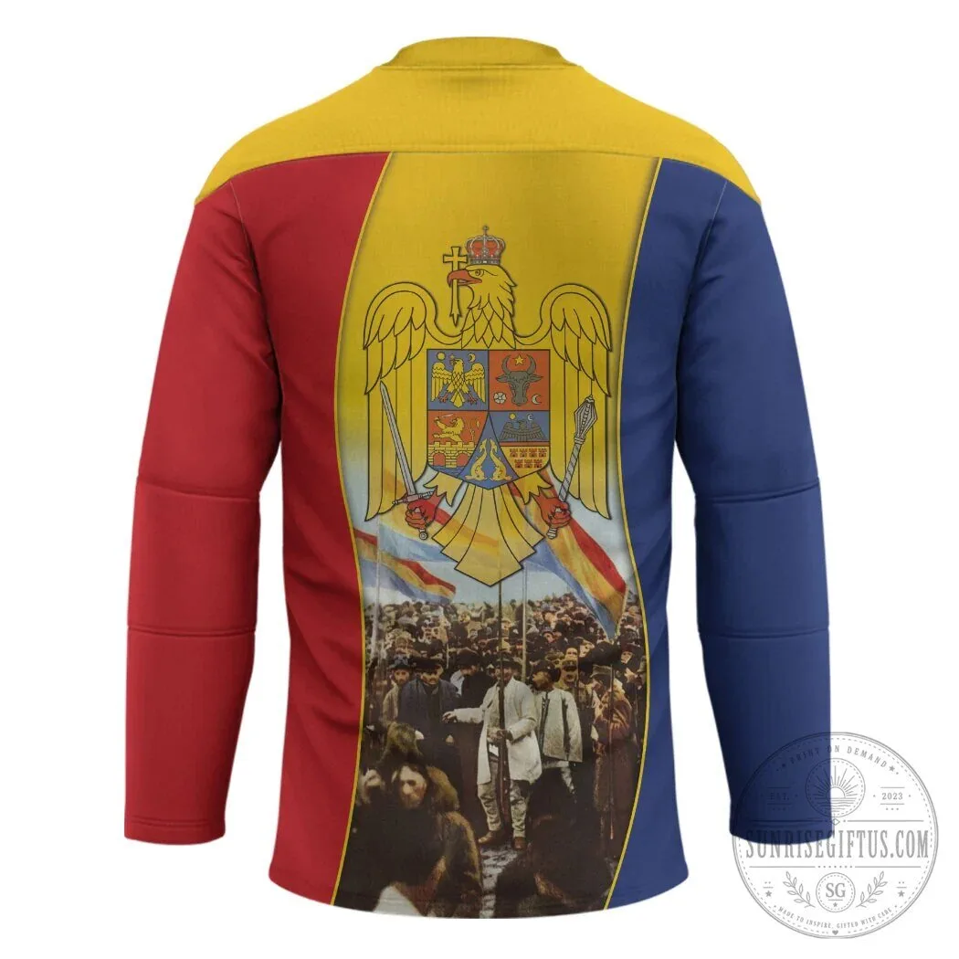 Romania Great Union Day Hockey Jersey Alba Iulia Great National Assembly 8 Romania Great Union Day Hockey Jersey Alba Iulia Great National Assembly