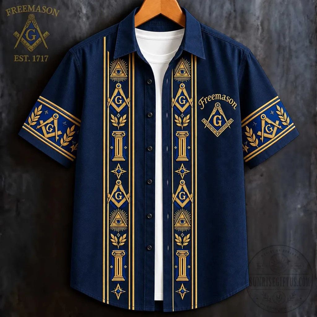 Freemasonry Masonic All Seeing Eye G Symbol Hawaiian Shirt Freemasonry Masonic All Seeing Eye G Symbol Hawaiian Shirt