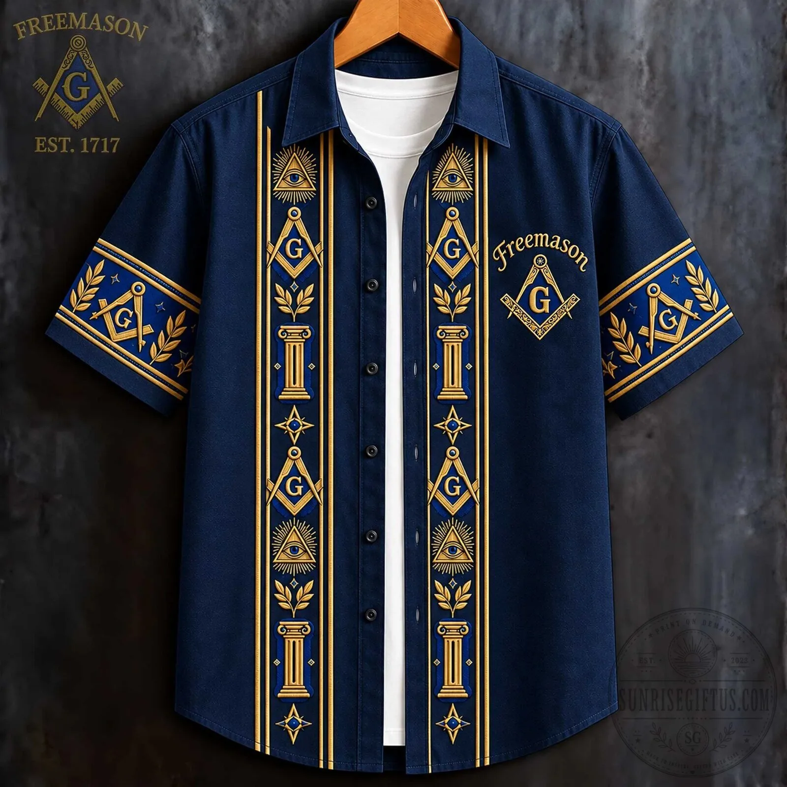Freemasonry Masonic All Seeing Eye G Symbol Hawaiian Shirt 6 Freemasonry Masonic All Seeing Eye G Symbol Hawaiian Shirt