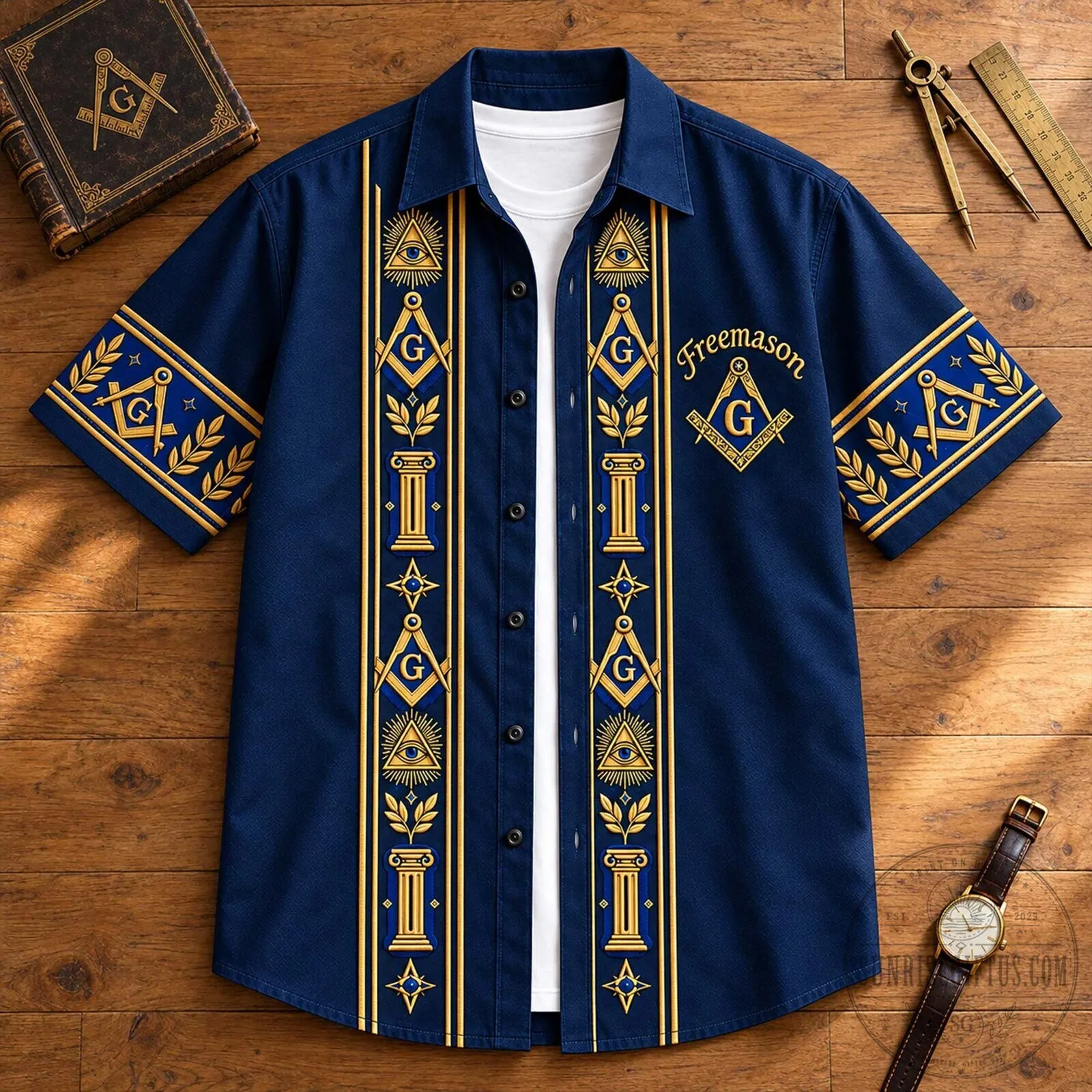 Freemasonry Masonic All Seeing Eye G Symbol Hawaiian Shirt 8 Freemasonry Masonic All Seeing Eye G Symbol Hawaiian Shirt