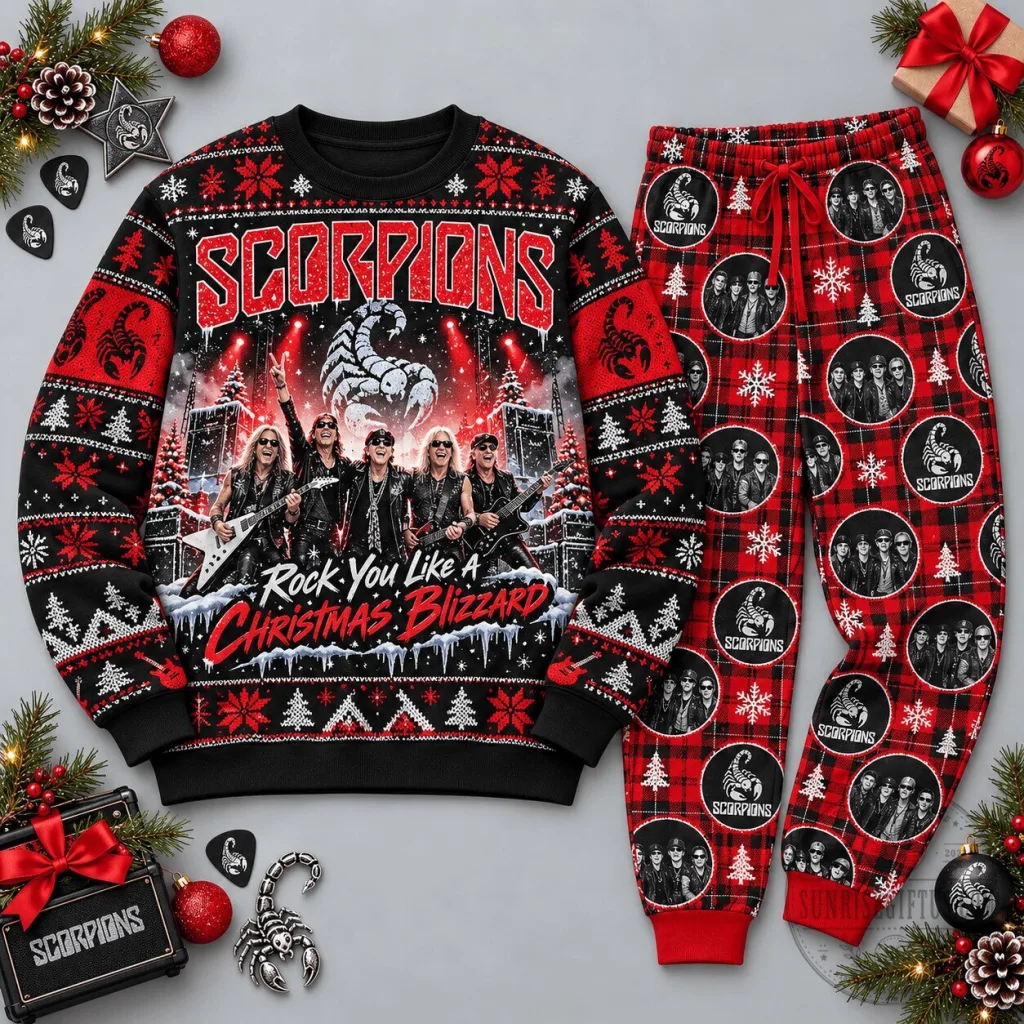 Scorpions Rock You Like A Christmas Blizzard Band Ugly Christmas Sweater Scorpions Rock You Like A Christmas Blizzard Band Ugly Christmas Sweater