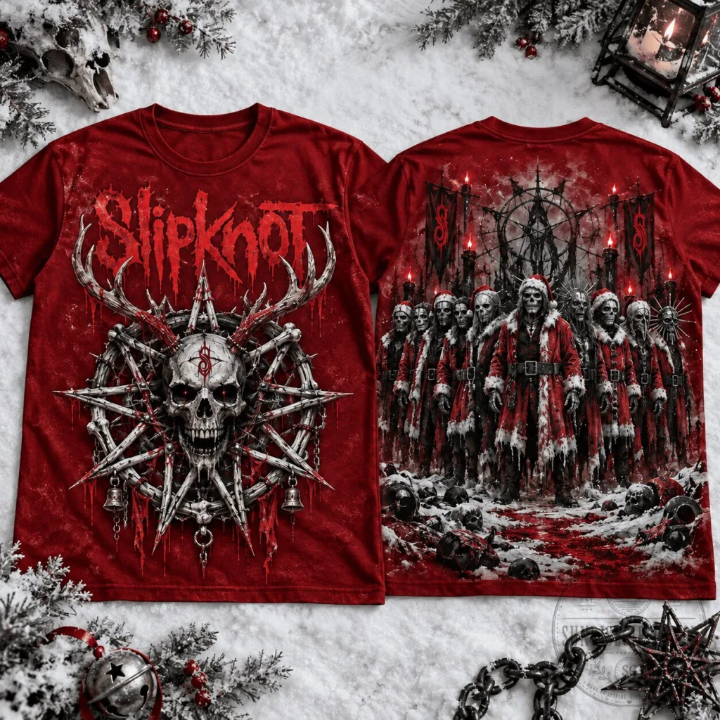 Slipknot Dark Santa Ritual Christmas Holiday Heavy Metal Band T-Shirt Slipknot Dark Santa Ritual Christmas Holiday Heavy Metal Band T-Shirt
