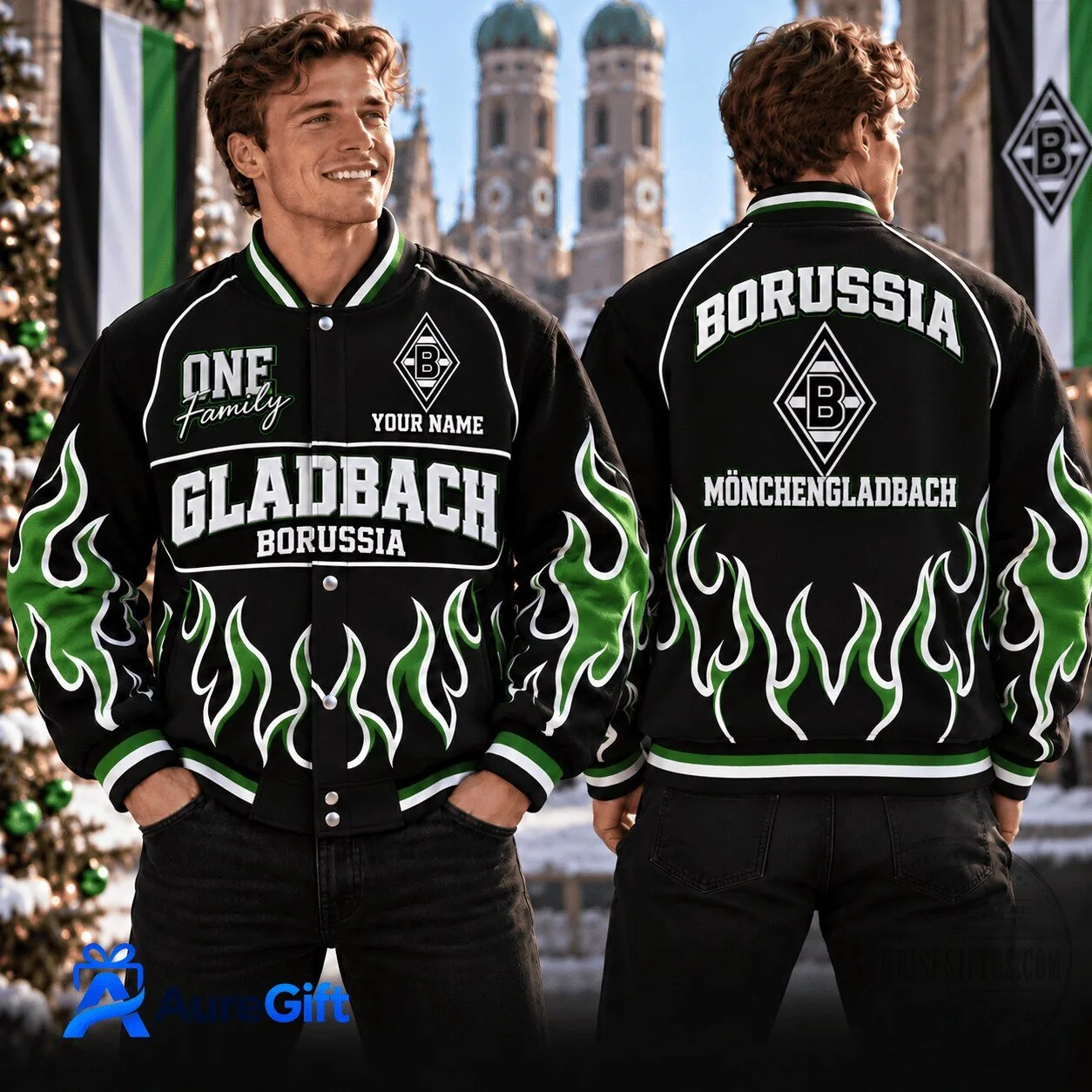 Borussia Monchengladbach Bundesliga Matchday Personalized Varsity Jacket