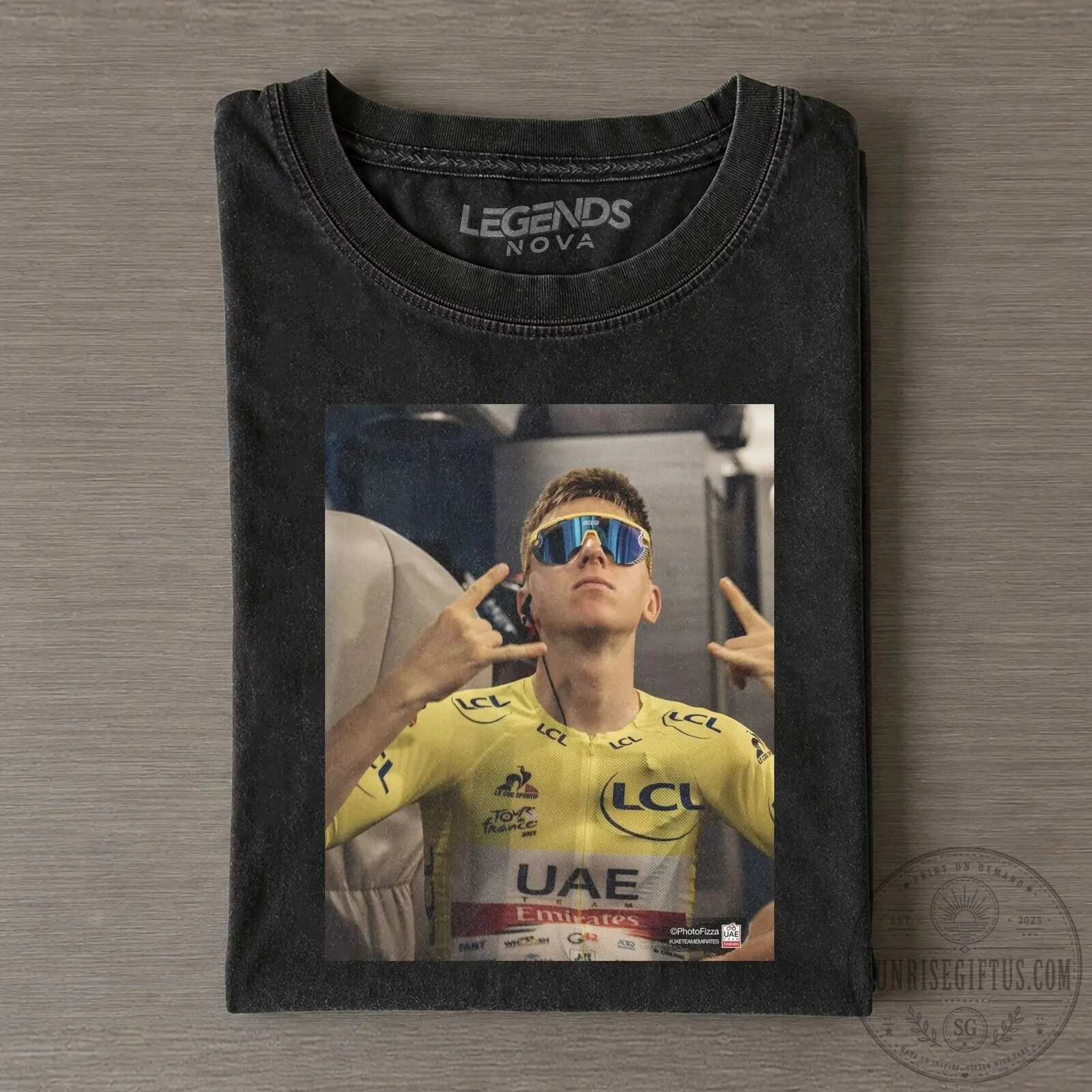 Tadej Pogačar Tour de France Cycling Champion T-Shirt
